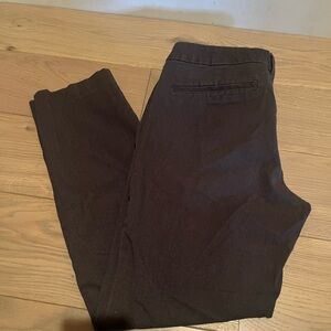 Old Navy Brown Capris Tapered Flat Front